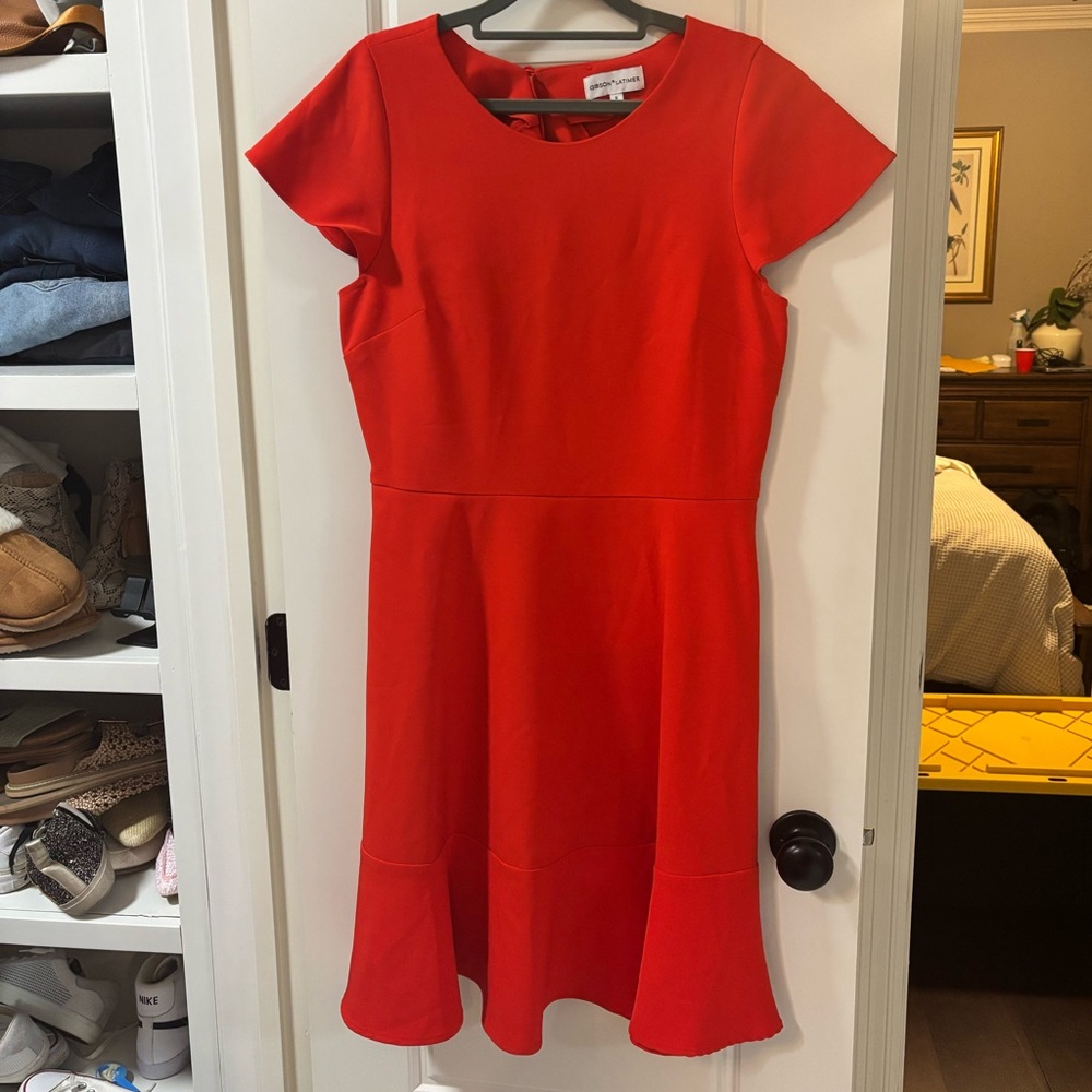 Gibson Latimer Vibrant Red Mini Dress